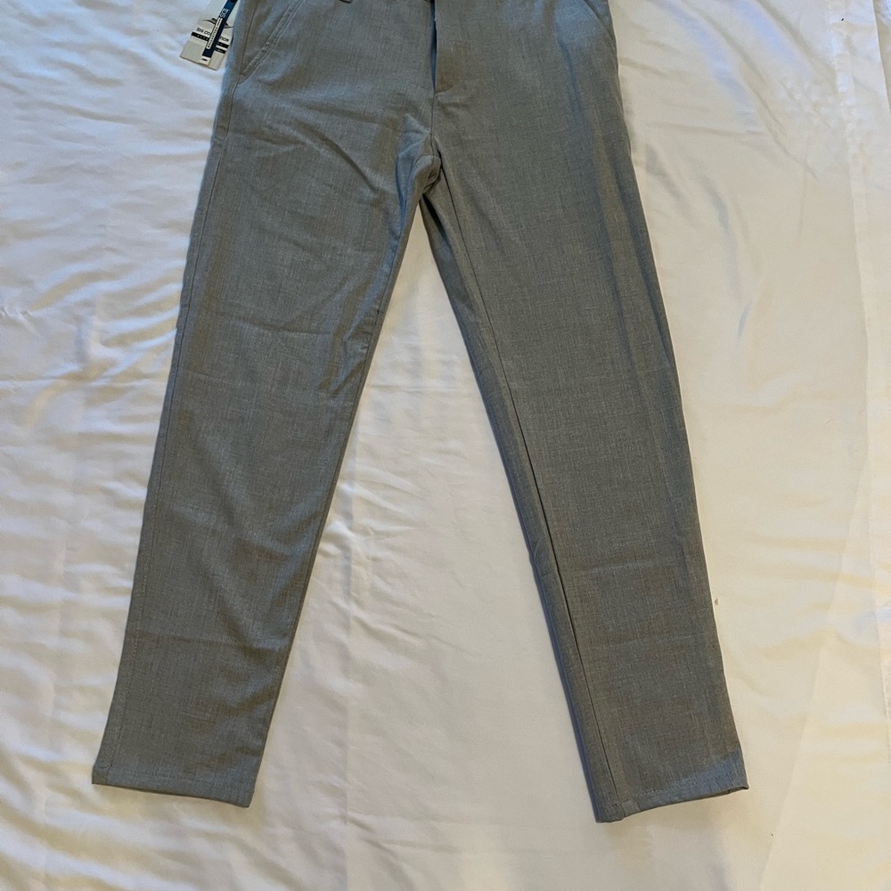 Elegant Men's Gray Dress Trousers